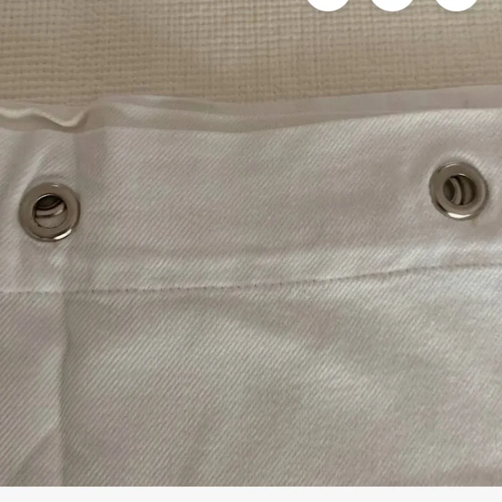 Pottery Barn Kids Pink & Green Ladybug Motif White Shower Curtain 72x72